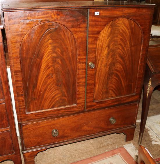 Cut down mahogany cupboard